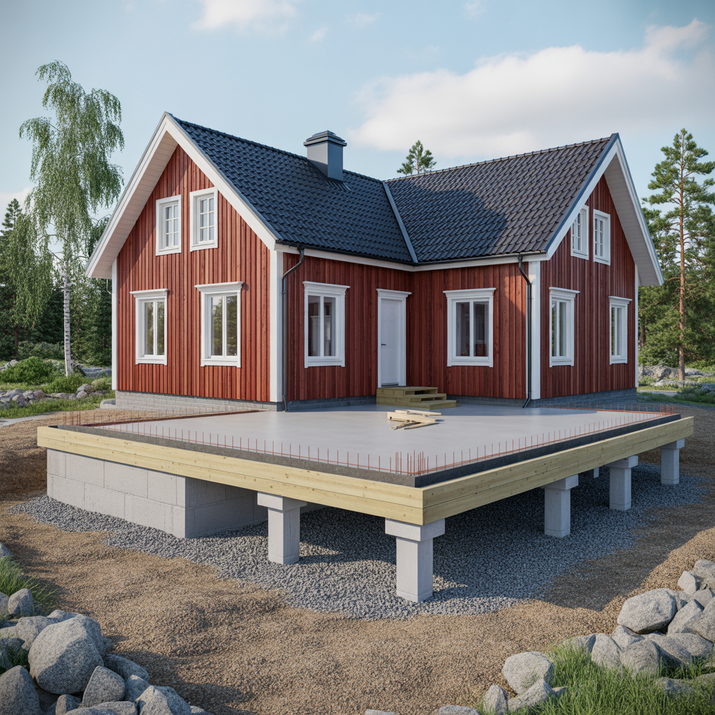 valja grund for tillbyggnad platta pa mark eller krypgrund