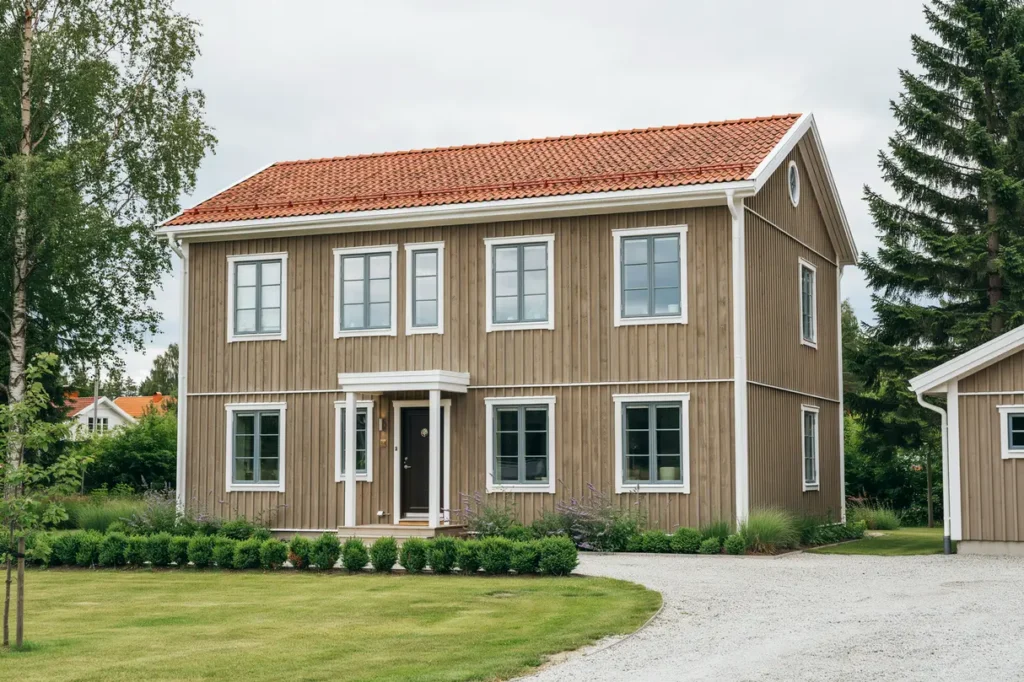 f nsterbyte och renovering av tr fasad p villa i j rna